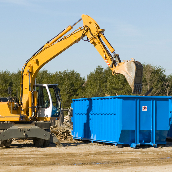 are there any restrictions on where a residential dumpster can be placed in Walker